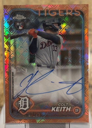 Colt Keith [Orange] #RCA-CK 2024 Topps Chrome Logofractor MLB Refractor Autograph card