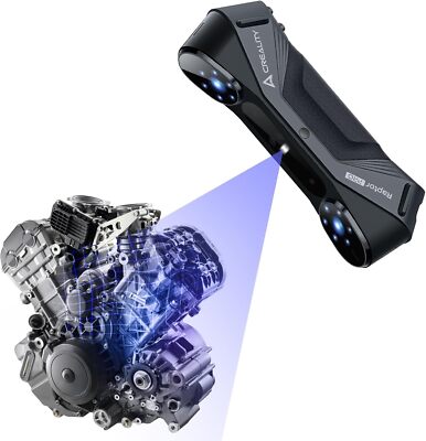 Creality CR-Scan Raptor Pro 3D Scanner 60FPS 24-Bit Full-Color 22+7 Blue Laser