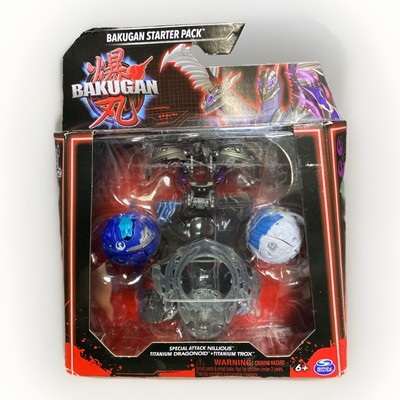 BAKUGAN Starter Pack Special Attack Nillious Titanium Hammerhead & Trox [E2]