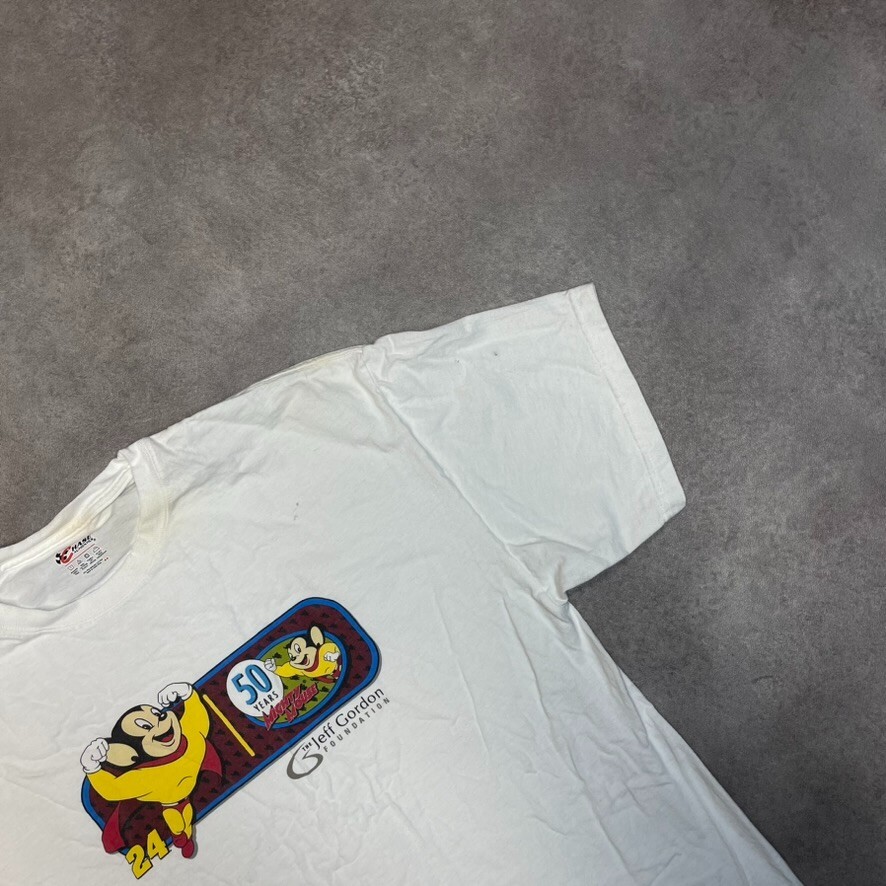 Chase Authentics T-Shirt Mens Jeff Gordon Mighty Mouse Graphic Tee White, Medium image 4