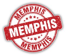 Memphis Grunge Travel Stamp Car Bumper Sticker Decal