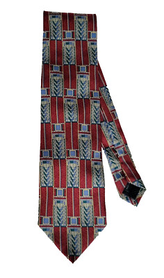 Frank Lloyd Wright TREE OF LIFE WINDOW Red Necktie Tie Boxelder 100% silk Italy