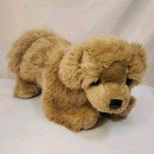 FAO Schwartz 2017 Golden Retriever 16H x 21L x 8W Large Plush Stuffed Puppy Dog.