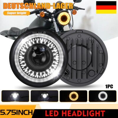 E-Geprüft 5,75'' Zoll 125W LED Scheinwerfer Hi/Low DRL für Harley Indian Victory
