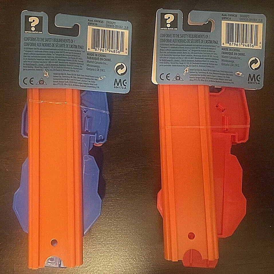 (2) Hot Wheels Launcher - Red and Blue - by Mattel - Image 2 of 2