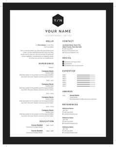premium resume template minimalist design in word editable premium resume