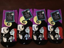 Disney The Nightmare Before Christmas No Show 4 Pairs Of 1 Piece Socks Size 4-10
