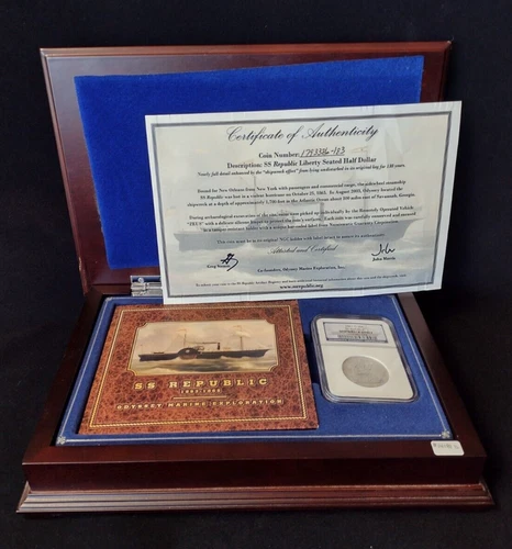 1861 O NGC Half Dollar SS Republic Shipwreck Effect