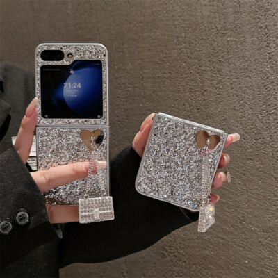 Bling Glitter Luxury Handbag Pendant Case Cover For Motorola Moto Razr+Plus 2024