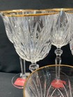 6 GORHAM CRYSTAL ROSEWOOD GOLD WATER GOBLETS 8 1/4" TALL NEW WITH TAGS — photo 2