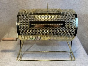Gold Metal Raffle Ticket Drum Cage Lottery Spinner w Stand 015/2 208