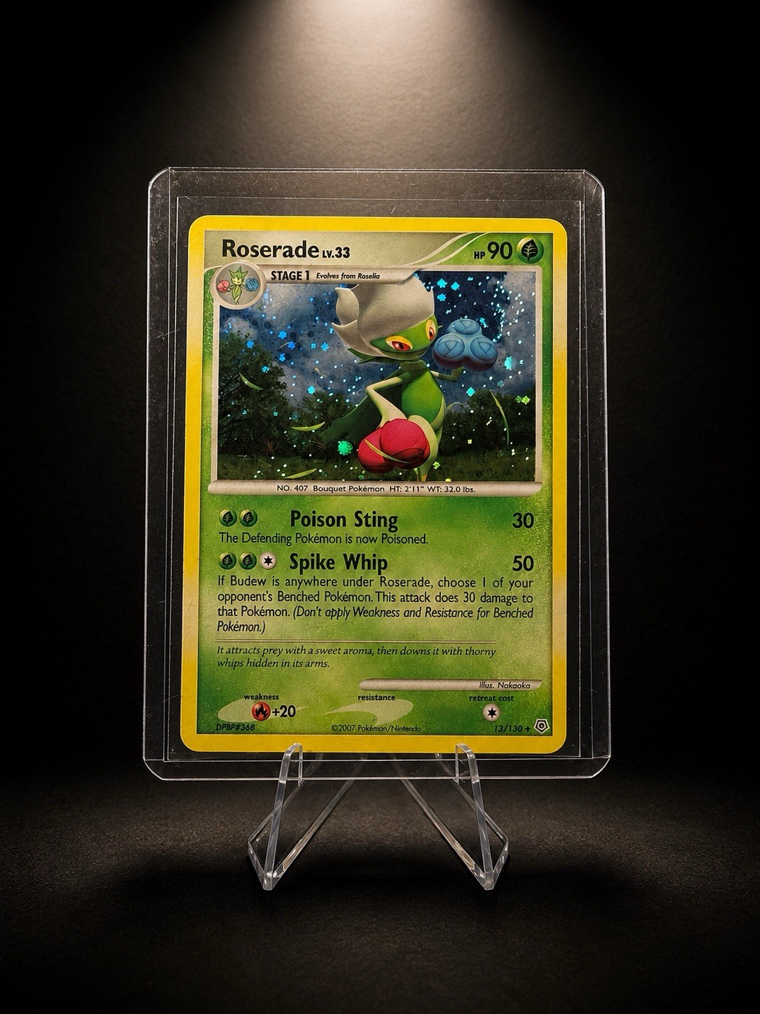 Pokemon! Roserade 13/130 Diamond and Pearl Holo