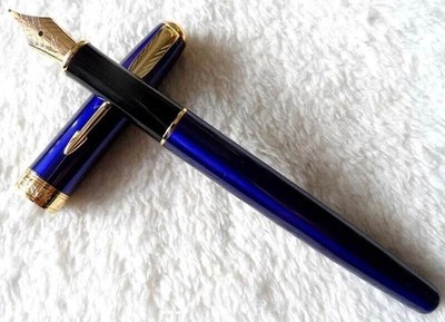 Perfect Parker Sonnet Series Blue/Gold Clip Fine (F) Nib Fountain Pens