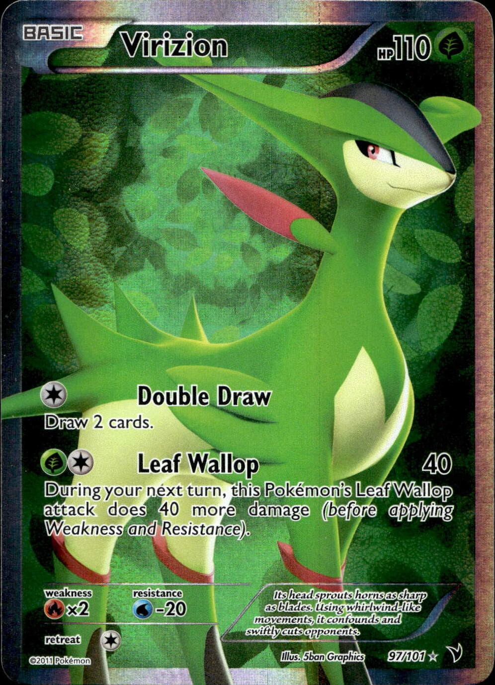 VIRIZION 97/101 RARE ULTRA NOBLE VICTORIES POKEMON