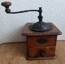 Antike Kaffeemühle Leinbrock’s Ideal Holz & Metall D.R.G.M. Vintage ca.1930