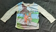 VINTAGE 1970S EMI FORS 6X CHILDRENS SHIRT REAL PICTURE PRINT BICYCLES WINDMILL