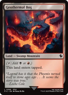 Geothermal Bog [FIC - 399] Land NM Commander: FINAL FANTASY MTG