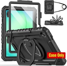Black Shockproof Case with Stand for 2026 Samsung Galaxy Tab A11 Plus 11 Inch