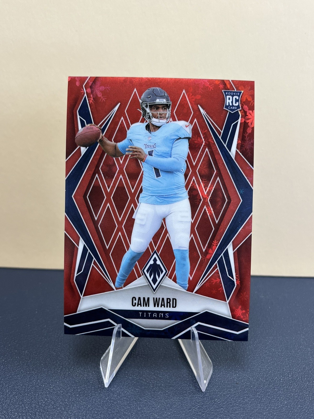 2025 Panini Phoenix #194 Cam Ward Red Hyper Prizm 367/399