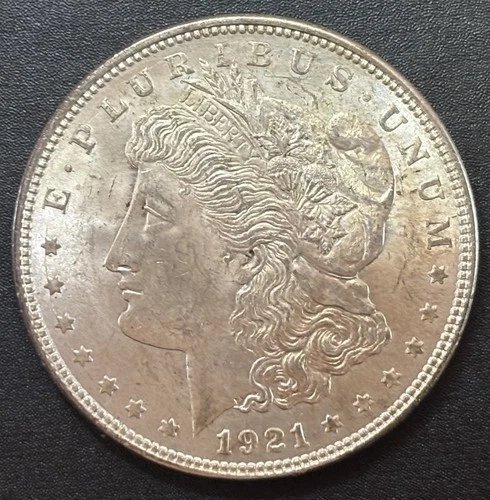 1921 Morgan Dollar US $1 Coin 90% Silver BU Nice Luster