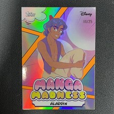 2026 Topps Disney PIXAR Neon Aladdin Manga Madness Orange Refractor /25