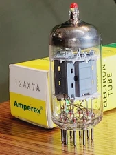 12AX7A /ECC83 Amperex Red Tip Herleen codes  MaxiPreamp2/TV7 Tested (1)Tube Lot
