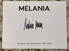 Model & First Lady Melania Trump Autograph Signed Bookplate With Envelope - Rare