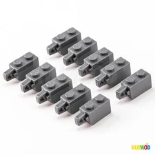 Lot 10 LEGO Dark Bluish Gray 1x2 30364 Hinge Brick Locking Finger Vertical End