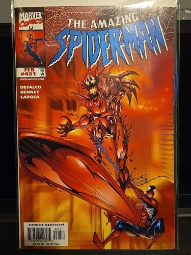 Amazing Spiderman number 431, February 1998, Marvel, Carnage, Silver Surfer