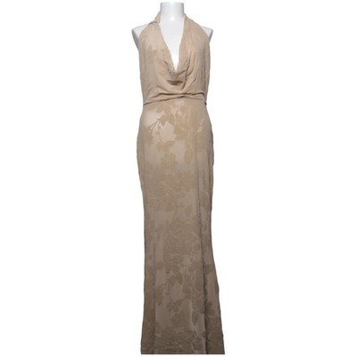 Missguided, Maxikleid, Größe: L, Beige, Blumen, Mesh, Damen #54t
