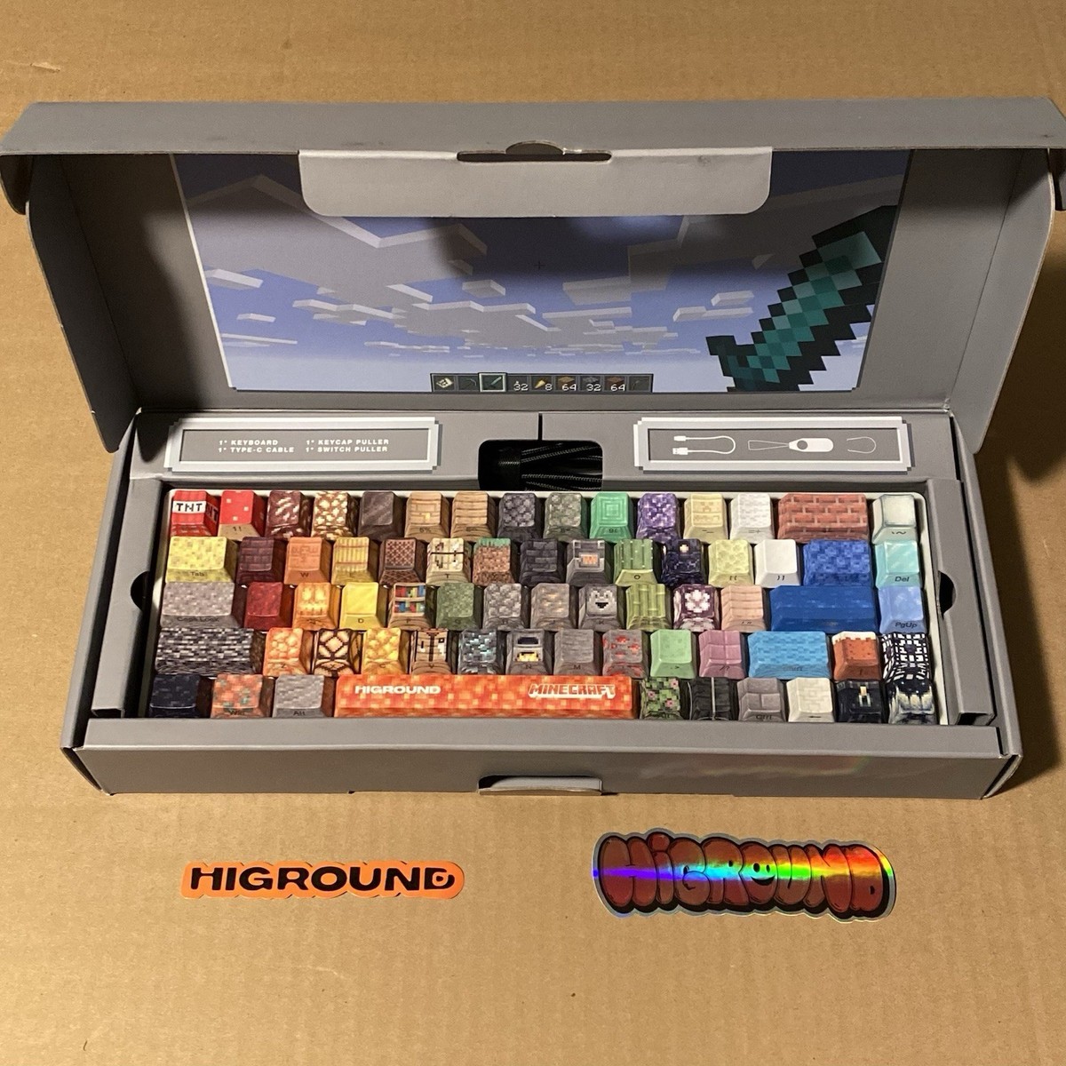 HIGROUND x Minecraft Blocky Keyboard New Limited Edition Sold Out ULTRA  RARE