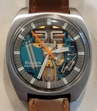 Restored 1969 Accutron 214 Stainless Spaceview #770 Men's Watch Numbers Matching
