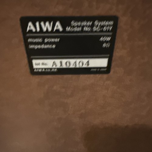 Vintage Rare AIWA SC-61Y Rosewood Bookshelf Speakers Hard To Find TESTED WORKS - Picture 20 of 22