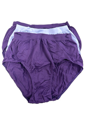 Bali Women Comfort Revolution Micro Brief Panties 3-Pack Blue Purple Size 8/9