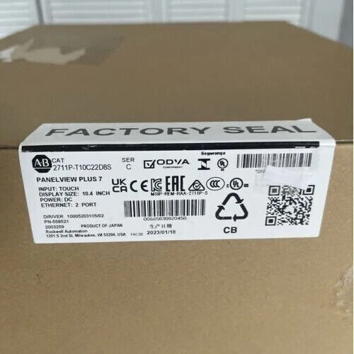 Factory Sealed AB 2711P-T10C22D8S SER C PanelView Plus 7 Color Touch 10 new! - Image 2 of 4