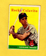 1958 Topps Rocky Colavito #368 Cleveland Indians G/VG- FREE SHIPPING