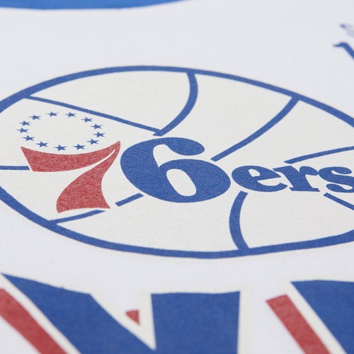 Unisex Mitchell & Ness White Philadelphia 76ers Hardwood Classics Vintage Team - Picture 4 of 6