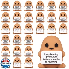 Gejoy 25 Pcs Mini Rubber Potato Toys Gifts Mini Motivational Potatoes Decorat