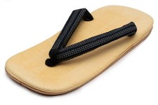 Kyoetsu Men's Japanese Pattern Thong Geta with Tatami Stand, Size 26, Used