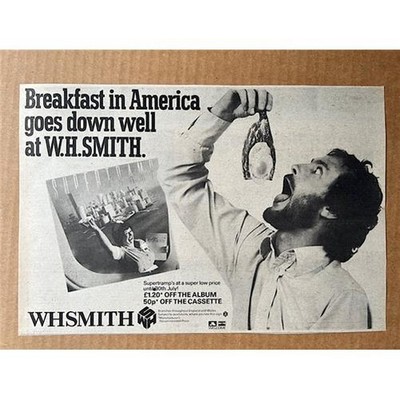 SUPERTRAMP BREAKFAST IN AMERICA MEMORABILIA original music press advert from 197