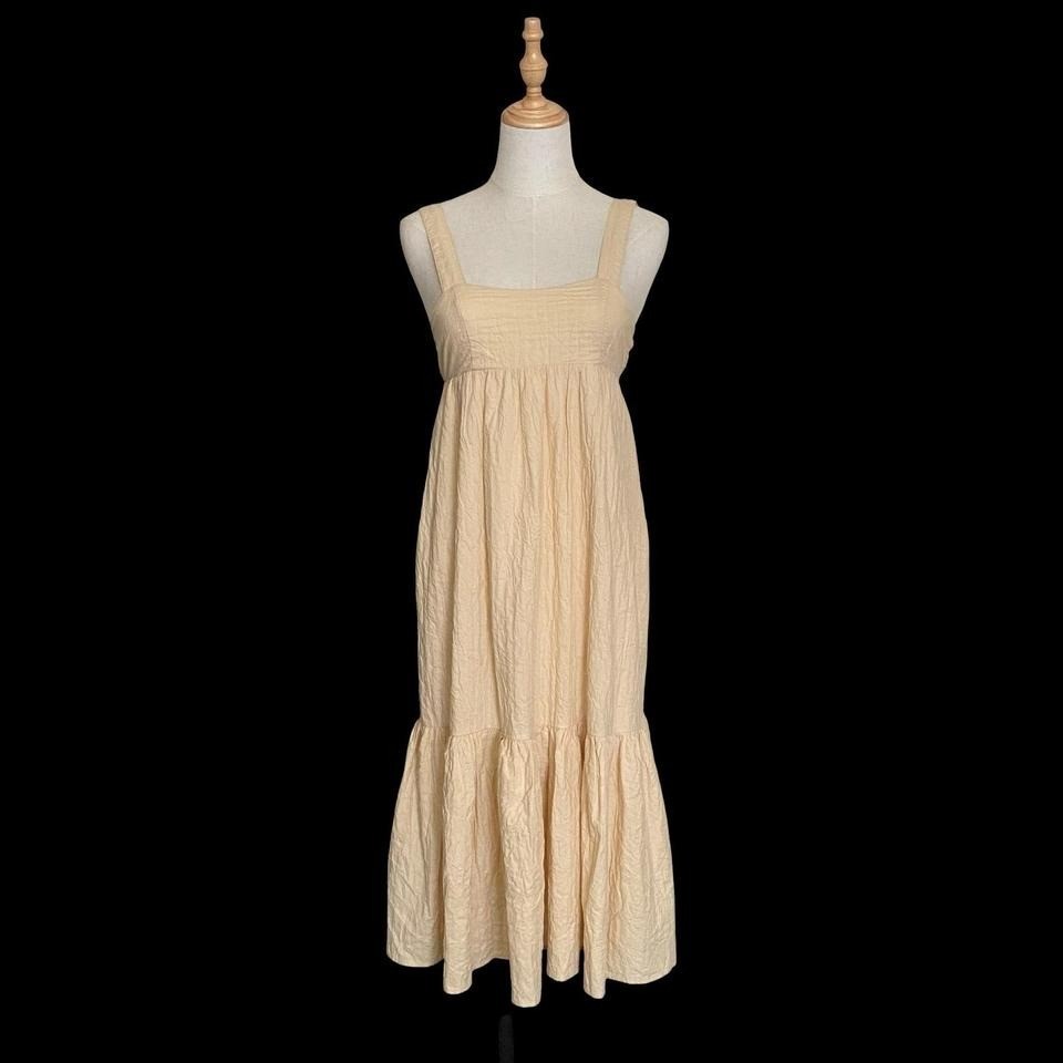 Moon River Yellow Midi Dress XS Cotton Tiered Empire Waist Cottage Peasant | eBay Moon River Yellow Midi Dress XS Cotton Tiered Empire Waist Cottage Peasant | eBay