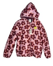 Epic Threads Girls Blurred Floral Magenta Reversible Hooded Puffer Jacket XL 18/