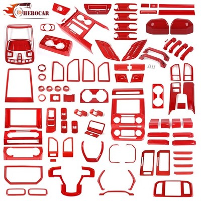 Red Console Dashboard Accessories Full Interior Trim Kit for Ford F150 2015-2020