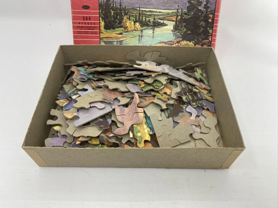 Rompecabezas de imágenes de gremio "Golden West" 304 piezas de colección escena de montaña árboles de lago Foto 2 de 4