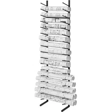 16-Tier Blueprint Storage Rack Vertical Hanging Poster Display Design Scroll