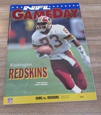 1993 Los Angeles Rams vs. Washington Redskins Program Ricky Sanders