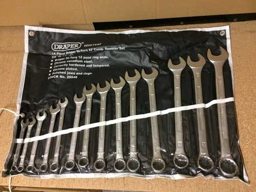 DRAPER TOOLS 29548: 14 MIXED KEYS FLAT/EYELET IMPERIAL MEASUREMENT JAGUAR TRIUMPH