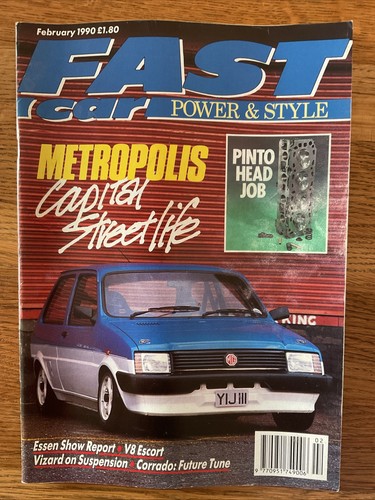 Fast Car February 1990. Fiesta XR2 V8 Escort CVH Cortina Corrado 16v - Picture 1 of 2