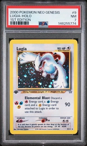 2000 POKEMON NEO GENESIS 1ST EDITION #9 LUGIA-HOLO PSA 7