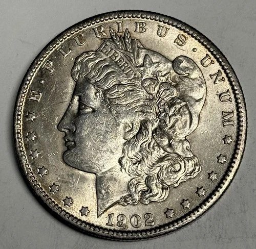 AU 1902-O Morgan Silver Dollar (All Original), U.S. $1 Coin Almost UNC